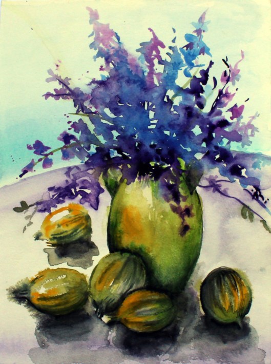 Stilleben mit Kürbissen